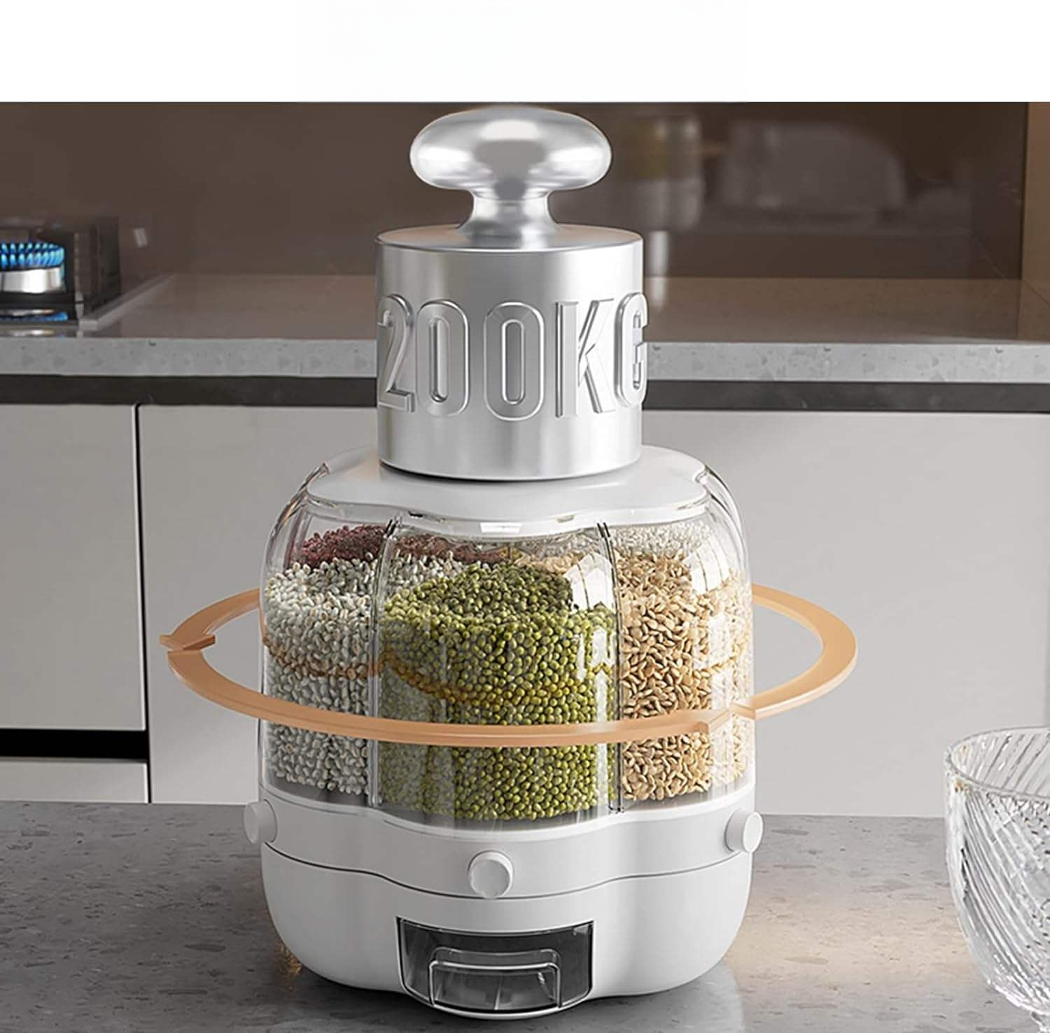 Rotating Plastic Rice Drum - Eco-Friendly Grain Storage