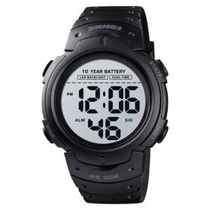 Montre digitale sportive pour homme <span class=keywords><strong>SKMEI</strong></span> 1301, étanche, bracelet en silicone, montre électronique à LED, montre-bracelet pour homme, noir - Product Image 2