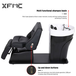 XFMC, venta superior, muebles de salón imprescindibles, lavabo de pelo moderno, <span class=keywords><strong>silla</strong></span> de champú de salón de cuero <span class=keywords><strong>para</strong></span> salón de belleza, tratamiento de <span class=keywords><strong>cabello</strong></span>, Spa - Product Image 4