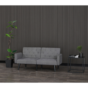 Bạc sồi Veneer hồ sơ Slatted Gỗ Acoustic cách ly Trần Bảng điều chỉnh âm thanh khuếch tán 600*1200*30 mét MDF đá đen Pet Bảng điều chỉnh - Product Image 3