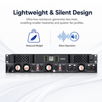Amplificateur de puissance numérique en carbure de silicium SiC TDG422 4 canaux, FCC CE ROHS, 100V-240V, 4*2200W 8Ω, 4*3700W 4Ω, 4*5200W 2Ω