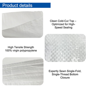 Sacchi in Polipropilene Tessuto da 25kg, 50kg, 100kg per Imballaggio di Riso, Cereali, Mais, Grano, Zucchero, Mangimi, Sabbia, Fertilizzanti - Product Image 3