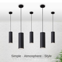 Spot LED COB à montage en surface, noir/blanc, en alliage d'aluminium, pour bureau, restaurant, hôtel, couloir, luminaire suspendu avec cordon