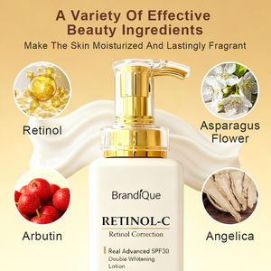 מרכיבי קרם מותג פרטי רטינול פרח אספרגוס ארביטין ויטמין C קרם הלבנה כפולה - Product Image 3