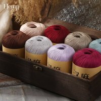Hanf-Leinen-Jute-Spitze Gefärbtes Garn Seide Baumwolle Handgefertigter Sommer-Strickpullover Kurzarm-Häkelschal