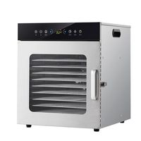 Multifunctionele 8-bakjes roestvrijstalen aanrechtmodel fruit- en groente-dehydrator - 400W, instelbare tijd 0-24 uur, duurzaam ontwerp voor dagelijks gebruik
