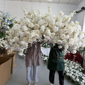 IF <span class=keywords><strong>G</strong></span> - Camino de Mesa Floral Decorativo en Oferta, Arcos Blancos de Lujo para Decoración de Recepciones de Boda - Product Image 5