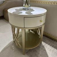 Console de salon moderne en bois massif avec tiroir de rangement