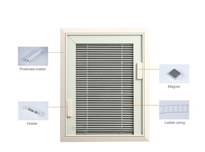 Tùy chỉnh dễ dàng cài đặt chống ăn mòn kính duy nhất được xây dựng trong rèm không thể thiếu Rèm giữa kính - Product Image 5