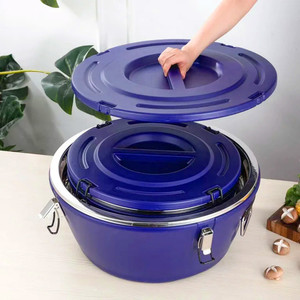 Stainless Steel Insulation Bucket Milk Tea Sugar Stall Double-layer Large Capacity Rice Soup OEM Insulated Food <b>Container</b> - Product Image 4