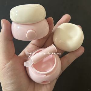 <span class=keywords><strong>ISMAN</strong></span> Stock 3g Mignon Rose Blanc Voyage Portable Baume À Lèvres Conteneur Lèvres Gommage MaskJar En Plastique Cosmétique Emballage avec Brosse - Product Image 1