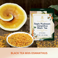 GANOHERB Vente en gros de tisanes parfumées Reishi Mushroom Osmanthus Thé noir