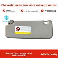 Pare-soleil de voiture Chevrolet gris, lot de deux, pour Aveo Sonic 2012-2020, montage sur toit avec miroir et compartiment de rangement