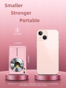 กล้องดิจิตอลคุณภาพสูง 32GB สำหรับเด็ก รุ่นมินิ FHD Full HD พร้อมระบบตรวจจับใบหน้า สไตล์เรโทร สำหรับถ่ายภาพและวิดีโอเด็ก หน้าจอ 2.4 นิ้ว ความละเอียด 4k - Product Image 4