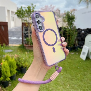 Étui à bracelet dégradé de couleur pour Samsung Galaxy A05 A15 A25 A35 A55 A53 A54 A13 A14 A24 A54 S24 S25 Plus Ultra pour filles - Product Image 5
