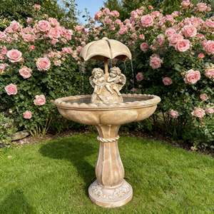 น้ำพุตกแต่งสวนรูปนกทำมือจากเรซิ่นไฟเบอร์กลาส ทนทานต่อสภาพอากาศ ใช้พลังงานแสงอาทิตย์ - Product Image 4