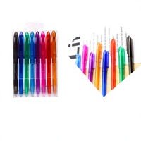 Stylos effaçables colorés créatifs, manchons de stylo, torche à température contrôlée, plastique, vente en gros, pour l'étude