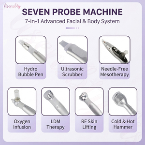 เครื่องทำความสะอาดผิวหน้า <span class=keywords><strong>7</strong></span> in 1 Hydra Dermabrasion เครื่อง Hydro Facial Aqua Peel ทำความสะอาดรูขุมขน ฟื้นฟูผิว - Product Image 2