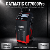 GATmatic GT7000Pro Máquina de Limpieza y Cambio de Fluido de Transmisión ATF Totalmente Automática con Pantalla Táctil de 10'', Calentamiento, Impresora y Bandeja de Drenaje