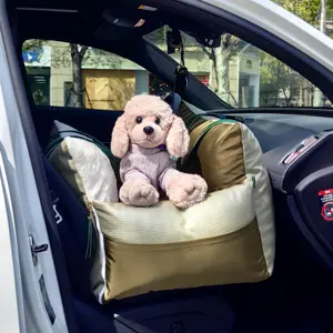 Cama de viagem luxuosa para cães, assento portátil personalizado para carros, assento para cães e animais de estimação, logotipo personalizado