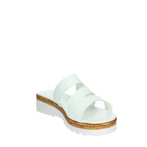 Sandalias Planas Cómodas de Verano para Mujer, Modelo IAF23209, Color Blanco, Marca Cinzia Soft - Product Image 4