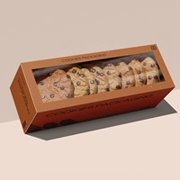 Boîtes personnalisées pour biscuits, emballage transparent pour pâtisseries et noix, contenants écologiques recyclables en matériaux de qualité alimentaire