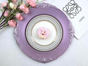 Assiettes décoratives de Noël en PP faites à la main de style américain, motif uni, design rétro de luxe léger, lavables au <span class=keywords><strong>lave</strong></span>-<span class=keywords><strong>vaisselle</strong></span>, qualité alimentaire, Royal - Product Image 6