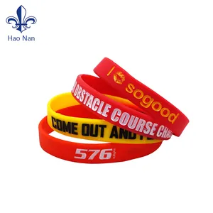 Bracelet en caoutchouc de bracelet en silicone de logo de conception personnalisée promotionnelle