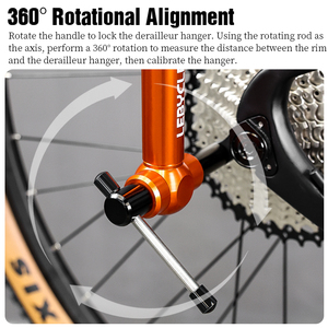 LEBYCLE Jauge d'Alignement de Patte de Dérailleur VTT Vélo de Route Outil de Redressement Rotatif à 360° pour Cadre de Vélo - Product Image 5