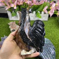 Gros Cristal Sculpture Artisanat Guérison DIY Océan Jaspe Coq Pour Souvenir