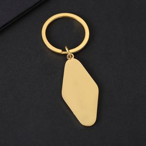 <b>Custom</b> Blank Keychain Engraved Logo Metal Stainless Steel Hotel Motel Room Number Diamond Bulk Personalize Pet Tag Blank Keyring - Product Image 4