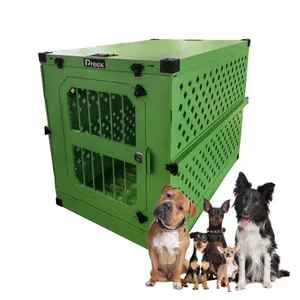 Travel-Aire Canis para cães gaiolas dobráveis para cães grandes, gaiola dobrável em alumínio para animais de estimação