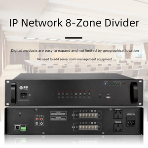 Système de sonorisation IP PA HuiDu IP-R914, système audio professionnel, amplificateur de partitionnement 8 zones, contrôle intelligent des zones, scène, école, communauté - Product Image 2