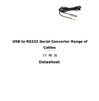Feanteek USB RS232 Cable de extremo de cable FTDI RS232 Nivel UART Señales 3A Cable de programación de carga rápida