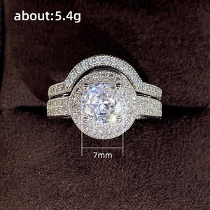 Anelli di Diamanti per Donne, Taglio Ovale, Diamante Naturale, Anello di Fidanzamento in Oro Bianco, Colore G, Pietra Laterale DJ002 - Product Image 5