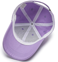 Casquette de Baseball classique pour femme, Logo personnalisé, broderie 3D, violet clair