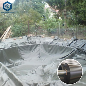 Géomembrane HDPE lisse pour piscines agricoles en Indonésie, noire, pour l'élevage de poissons - Product Image 2