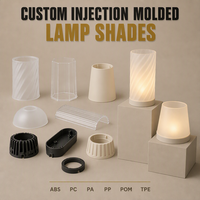 Abat-jour en PC givré moulé par injection sur mesure OEM, diffuseur cylindrique pour éclairage intérieur/extérieur étanche