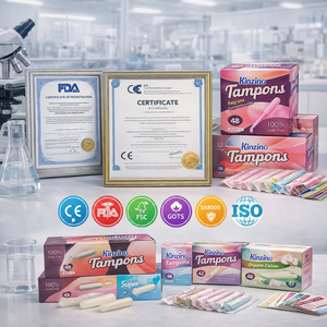 Tampons jetables ultra-fins en coton biologique doux avec protection maximale anti-fuites pour l'hygiène féminine, idéaux pour la natation et les sports. - Product Image 3