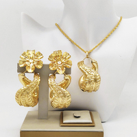 GDJWRI ZP10 Ensemble de luxe en cuivre africain plaqué or 24 carats, or véritable, bijoux personnalisés 18 carats de Dubaï, vente en gros