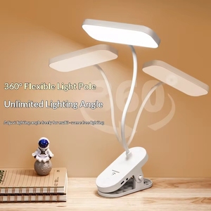 USB Şarjlı Klipsli LED Masa Lambası, Öğrenciler için Göz Dostu Okuma Lambası, Yurt Odası Çalışma Ofisi Taşınabilir - Product Image 5