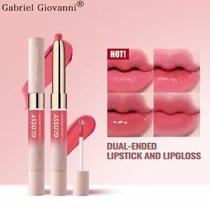 Trang điểm 2-trong-1 đôi đầu nhung Son môi gương Son bóng dưỡng ẩm son môi bóng lỏng son môi - Product Image 1