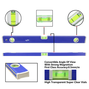 Bán buôn tự động công cụ phần cứng đa-đặc điểm kỹ thuật xây dựng mức độ bong bóng nhôm đo lường mức độ tinh thần - Product Image 5