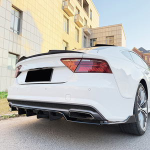 Amp-Z Rear Lip Spoiler Carbon Fiber Texture Matte Finish For Audi A7 C7 S-Line 2015-2017 Tuning Style - Product Image 3