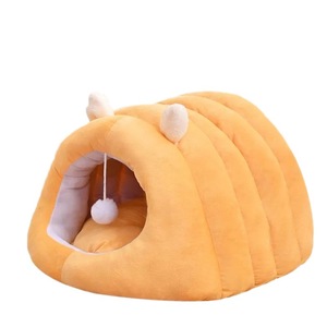 Cama Universal para Mascotas de Cuatro Estaciones para Gatos y Perros Pequeños, Terciopelo de Cristal, Felpa Cepillada, Forma de Oruga, Transpirable, Impermeable y Cálida - Product Image 5