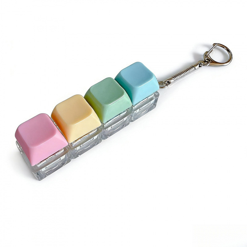 Four-button-blue-green-yellow-pink