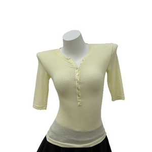 เสื้อไหมพรมเฮนลีย์ SUHE TS-015 สำหรับผู้หญิง แขนสามส่วน ทรงเข้ารูป สีพื้น ระบายอากาศได้ดี เหมาะสำหรับฤดูร้อน - Product Image 5