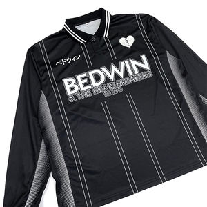 Benutzer definierte Baumwoll streifen Übergroße V-Ausschnitt Fußball trikot Drop Shoulder Langarm Fußball trikot Sport Fußball trikot - Product Image 3