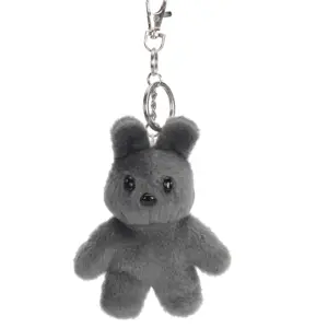 New customization EN71 Personality cute rabbit with plastic eyes keychain rabbit plush keychain can be customized
