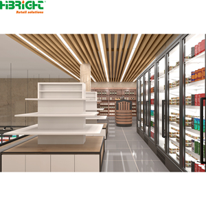<b>Metal</b> Supermarket Shelves Gondola Rack Retail Display Shelving for Grocery Store Produce Shop - Product Image 1